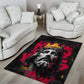 Jesus Graffiti Design Area Rug Crowned Portrait and Urban Street Art Style - African Pride