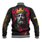 Jesus Graffiti Design Baseball Jacket Crowned Portrait and Urban Street Art Style - African Pride