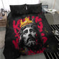 Jesus Graffiti Design Bedding Set Crowned Portrait and Urban Street Art Style - African Pride