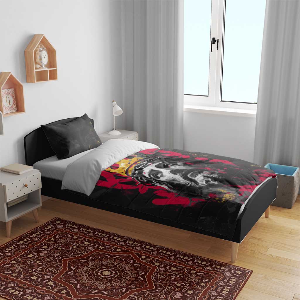 Jesus Graffiti Design Bedding Set Crowned Portrait and Urban Street Art Style - African Pride