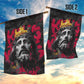 Jesus Graffiti Design Garden Flag Crowned Portrait and Urban Street Art Style - African Pride