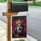 Jesus Graffiti Design Garden Flag Crowned Portrait and Urban Street Art Style - African Pride