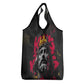 Jesus Graffiti Design Grocery Bag Crowned Portrait and Urban Street Art Style - African Pride