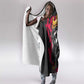Jesus Graffiti Design Hooded Blanket Crowned Portrait and Urban Street Art Style - African Pride