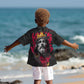 Jesus Graffiti Design Kid Hawaiian Shirt Crowned Portrait and Urban Street Art Style - African Pride