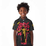 Jesus Graffiti Design Kid Polo Shirt Crowned Portrait and Urban Street Art Style - African Pride