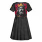 Jesus Graffiti Design Kid Short Sleeve Dress Crowned Portrait and Urban Street Art Style - African Pride