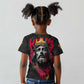 Jesus Graffiti Design Kid T shirt Crowned Portrait and Urban Street Art Style - African Pride