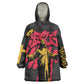 Jesus Graffiti Design Kid Wearable Blanket Hoodie Crowned Portrait and Urban Street Art Style - African Pride