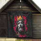 Jesus Graffiti Design Quilt Crowned Portrait and Urban Street Art Style - African Pride