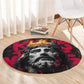 Jesus Graffiti Design Round Carpet Crowned Portrait and Urban Street Art Style - African Pride