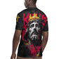 Jesus Graffiti Design Rugby Jersey Crowned Portrait and Urban Street Art Style - African Pride