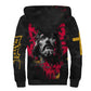 Jesus Graffiti Design Sherpa Hoodie Crowned Portrait and Urban Street Art Style - African Pride