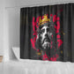Jesus Graffiti Design Shower Curtain Crowned Portrait and Urban Street Art Style - African Pride