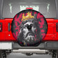 Jesus Graffiti Design Spare Tire Cover Crowned Portrait and Urban Street Art Style - African Pride