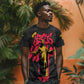Jesus Graffiti Design T shirt Crowned Portrait and Urban Street Art Style - African Pride