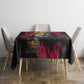 Jesus Graffiti Design Tablecloth Crowned Portrait and Urban Street Art Style - African Pride