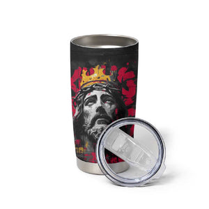 Jesus Graffiti Design Tumbler Cup Crowned Portrait and Urban Street Art Style - African Pride