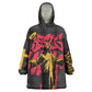 Jesus Graffiti Design Wearable Blanket Hoodie Crowned Portrait and Urban Street Art Style - African Pride