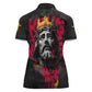 Jesus Graffiti Design Women Polo Shirt Crowned Portrait and Urban Street Art Style - African Pride