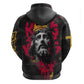 Jesus Graffiti Design Zip Hoodie Crowned Portrait and Urban Street Art Style - African Pride