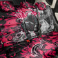 Hip Hop Graffiti Design Back Car Seat Cover Sitting Hooded Figure and Red Black Street - African Pride