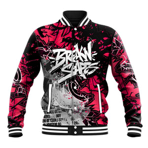 Hip Hop Graffiti Design Baseball Jacket Sitting Hooded Figure and Red Black Street - African Pride