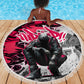 Hip Hop Graffiti Design Beach Blanket Sitting Hooded Figure and Red Black Street - African Pride