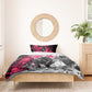 Hip Hop Graffiti Design Bedding Set Sitting Hooded Figure and Red Black Street - African Pride