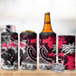 Hip Hop Graffiti Design 4 in 1 Can Cooler Tumbler Sitting Hooded Figure and Red Black Street - African Pride