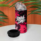 Hip Hop Graffiti Design 4 in 1 Can Cooler Tumbler Sitting Hooded Figure and Red Black Street - African Pride