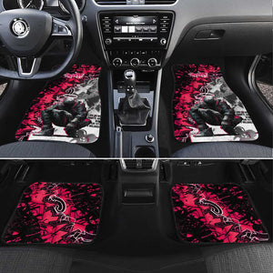 Hip Hop Graffiti Design Car Mats Sitting Hooded Figure and Red Black Street - African Pride