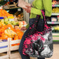 Hip Hop Graffiti Design Grocery Bag Sitting Hooded Figure and Red Black Street - African Pride