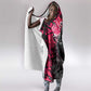 Hip Hop Graffiti Design Hooded Blanket Sitting Hooded Figure and Red Black Street - African Pride