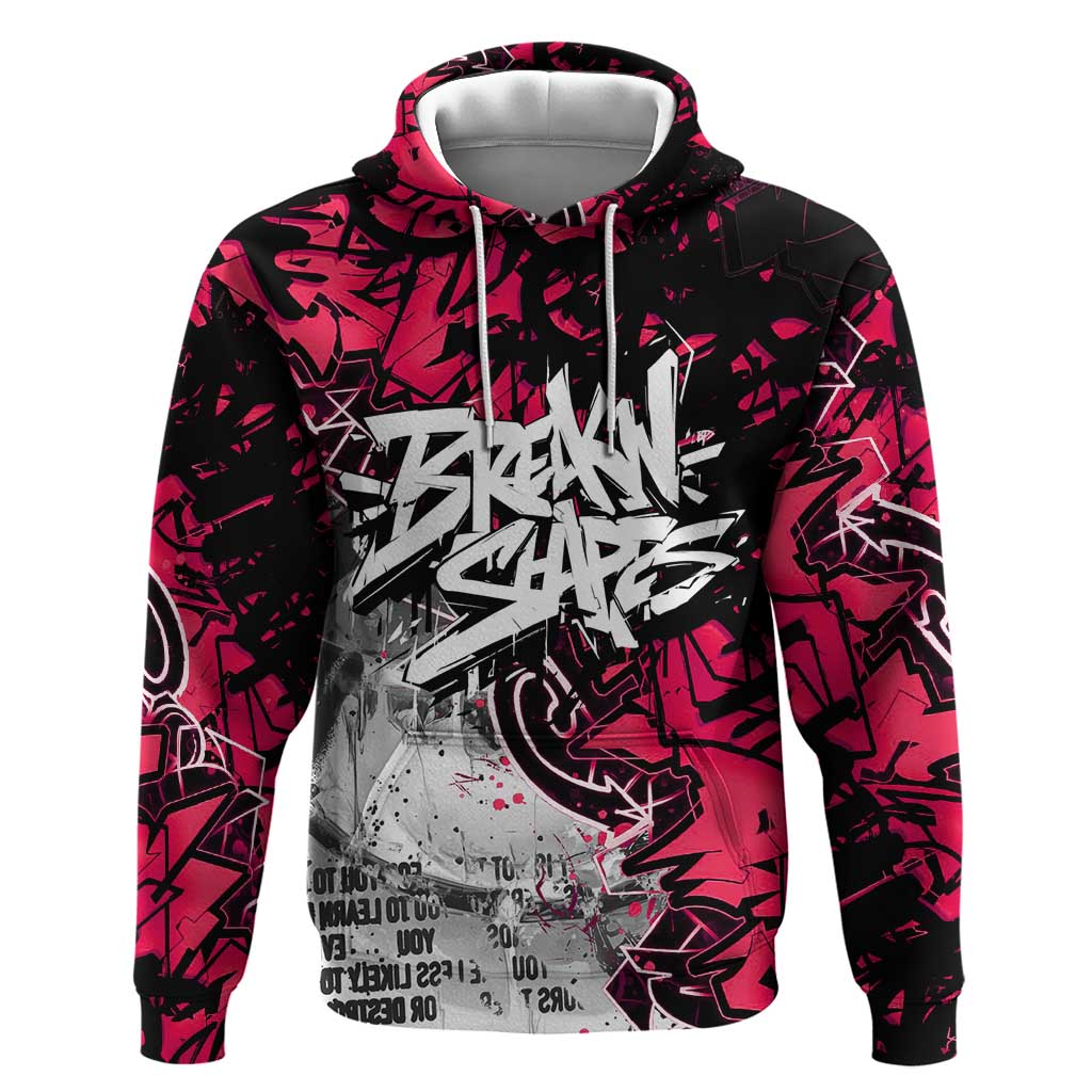 Hip Hop Graffiti Design Hoodie Sitting Hooded Figure and Red Black Street - African Pride