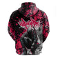 Hip Hop Graffiti Design Hoodie Sitting Hooded Figure and Red Black Street - African Pride