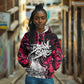 Hip Hop Graffiti Design Hoodie Sitting Hooded Figure and Red Black Street - African Pride