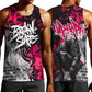 Hip Hop Graffiti Design Men Tank Top Sitting Hooded Figure and Red Black Street - African Pride
