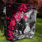 Hip Hop Graffiti Design Quilt Sitting Hooded Figure and Red Black Street - African Pride
