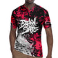 Hip Hop Graffiti Design Rugby Jersey Sitting Hooded Figure and Red Black Street - African Pride