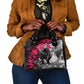 Hip Hop Graffiti Design Shoulder Handbag Sitting Hooded Figure and Red Black Street - African Pride