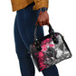 Hip Hop Graffiti Design Shoulder Handbag Sitting Hooded Figure and Red Black Street - African Pride