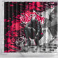 Hip Hop Graffiti Design Shower Curtain Sitting Hooded Figure and Red Black Street - African Pride