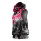 Hip Hop Graffiti Design Sleeveless Hoodie Sitting Hooded Figure and Red Black Street - African Pride