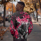 Hip Hop Graffiti Design Sweatshirt Sitting Hooded Figure and Red Black Street - African Pride