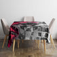 Hip Hop Graffiti Design Tablecloth Sitting Hooded Figure and Red Black Street - African Pride