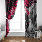 Hip Hop Graffiti Design Window Curtain Sitting Hooded Figure and Red Black Street - African Pride