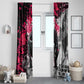 Hip Hop Graffiti Design Window Curtain Sitting Hooded Figure and Red Black Street - African Pride