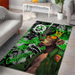 Graffiti Street Art Area Rug Smoking Ape Character and Neon Crown Symbols - African Pride