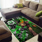 Graffiti Street Art Area Rug Smoking Ape Character and Neon Crown Symbols - African Pride